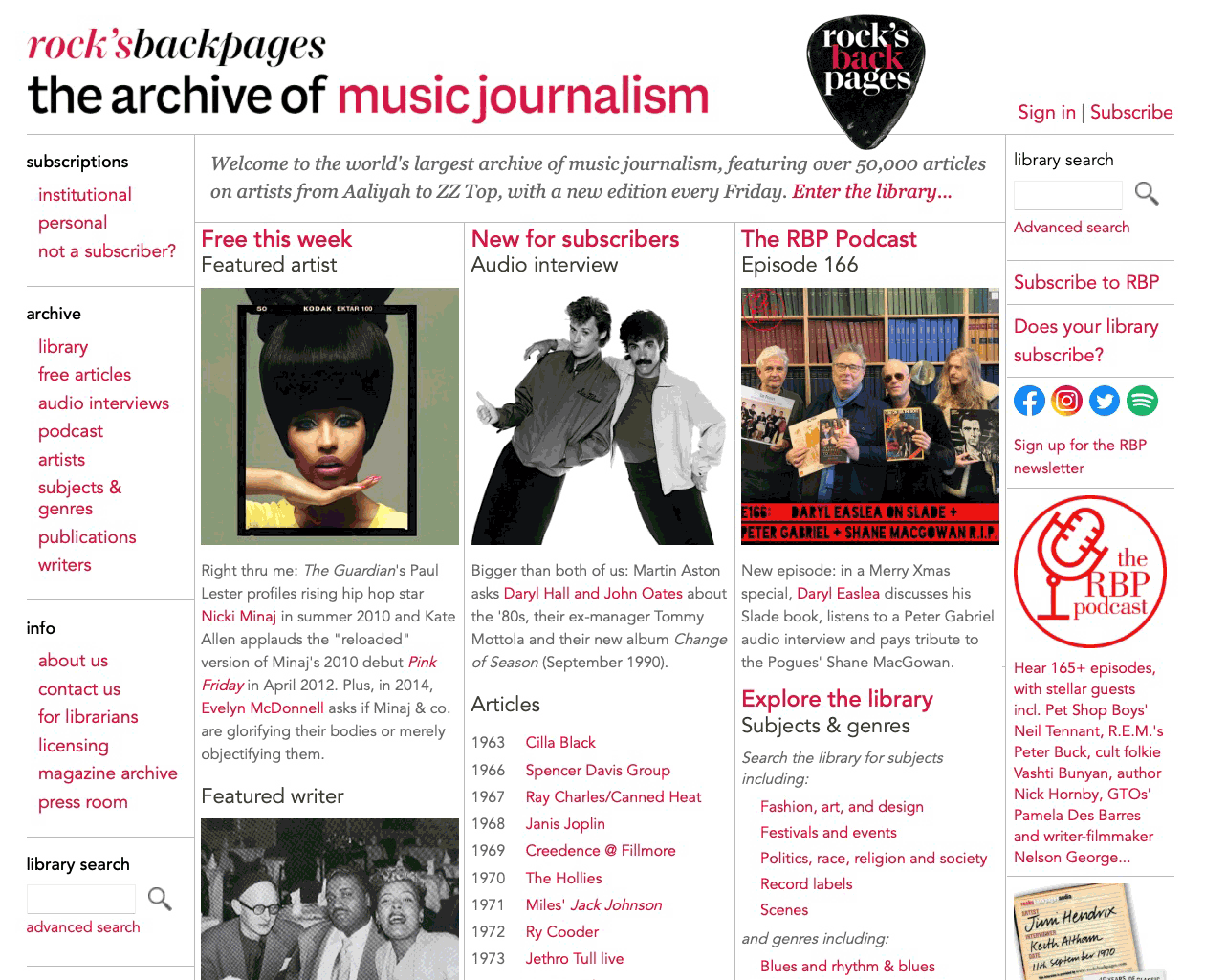 An introduction to the online library of music journalism